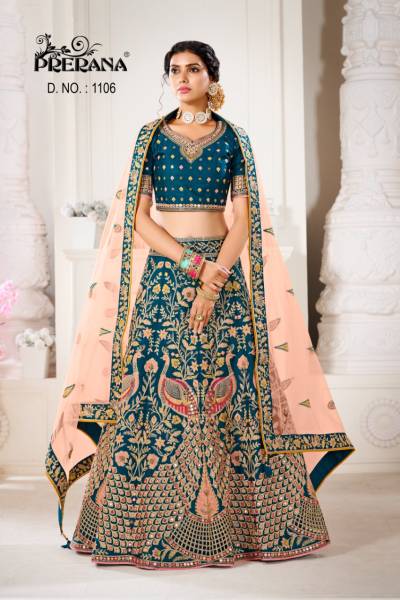 1100 series by Prerana Silk Partwear and Wedding Lehenga Choli For Women